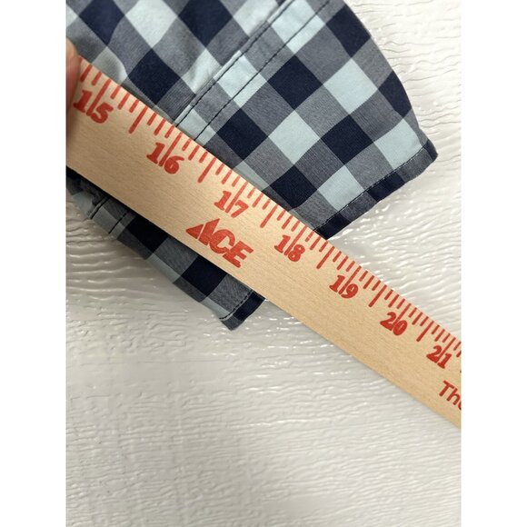 Abercrombie & Fitch Men's Adult Sz Large Blue Plaid Long Sleeve Button Shirt - Picture 10 of 15